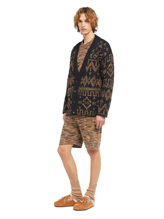 Alanui Grunge Beat Cardigan Charcoal-Multicolor LMHB027E25KNI001