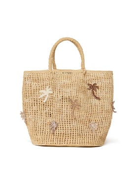 Alanui Where The Waves Begins Raffia Tote Bag Natural