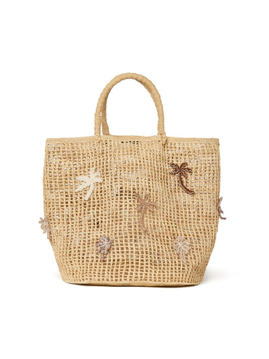 Alanui Where The Waves Begins Raffia Tote Bag Natural LWNA011R26MAT001 Alanui Where The Waves Begins Raffia Tote Bag Natural LWNA011R26MAT001