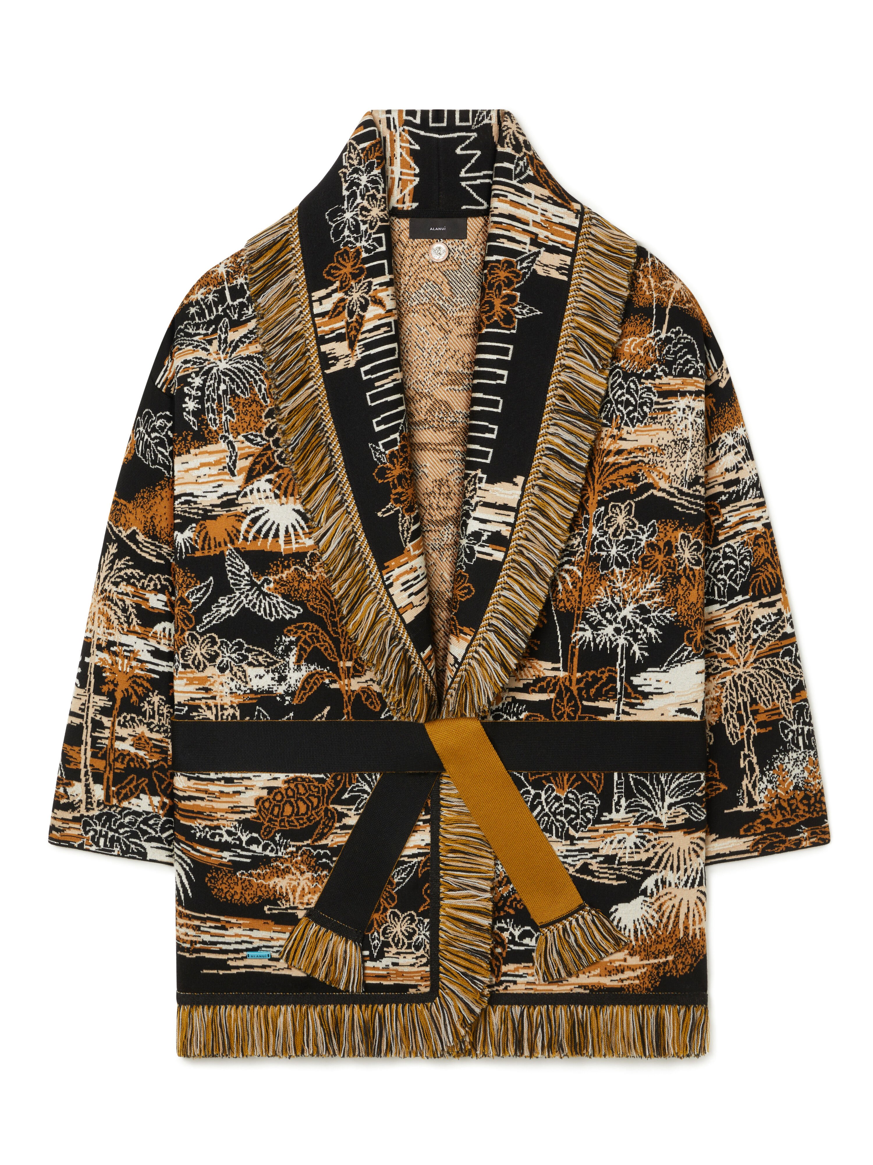 Alanui Lost In The Blue Cardigan Black-Multicolor LWHB064R26KNI021