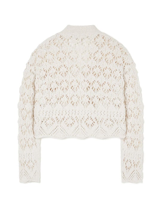 Alanui Lagoon Romance Cardicrop White Pearl LWHB055R26KNI002