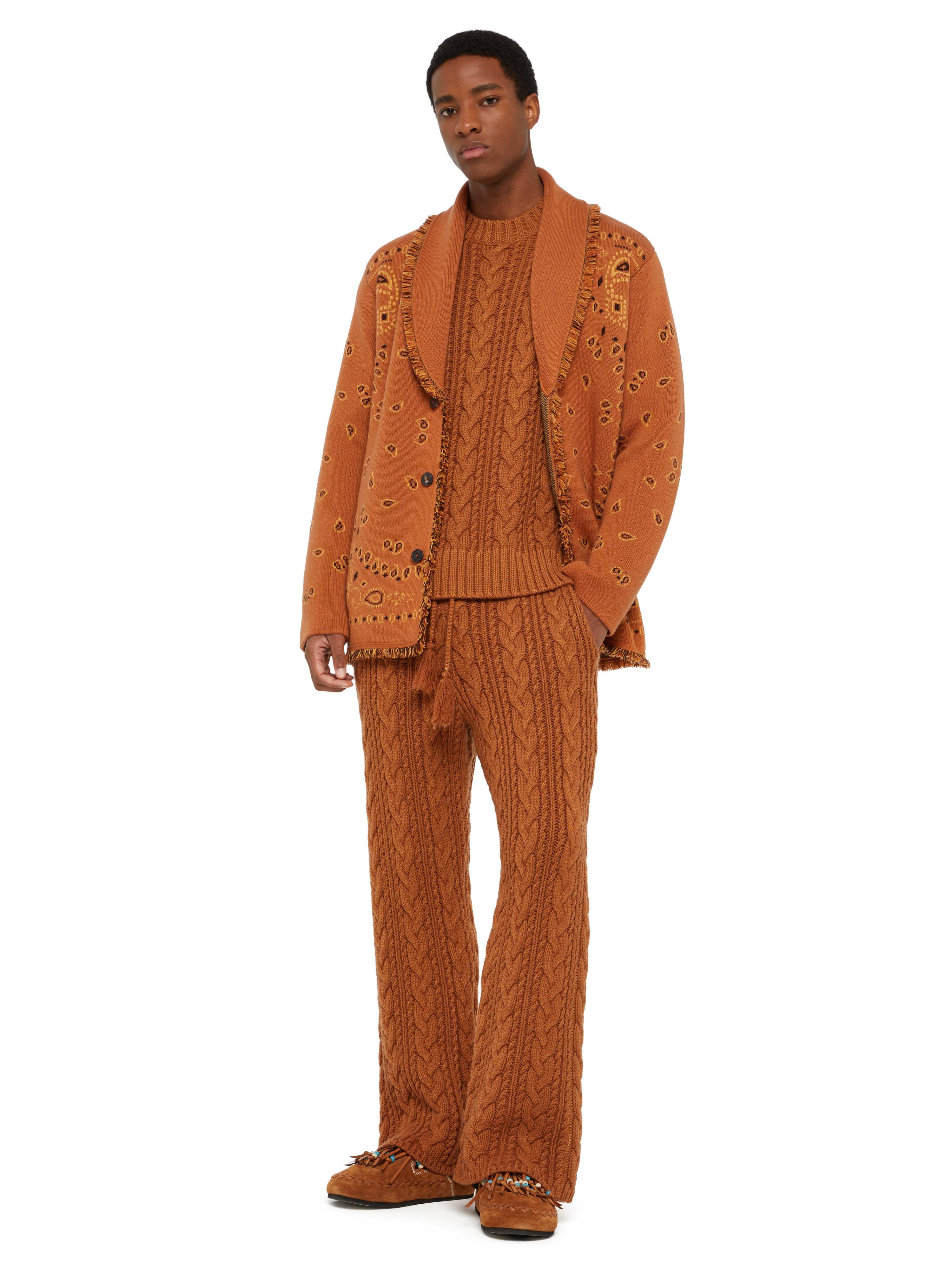Alanui Bandana Jacquard Cardigan Tamarind-Multicolor LMHB039E24KNI001