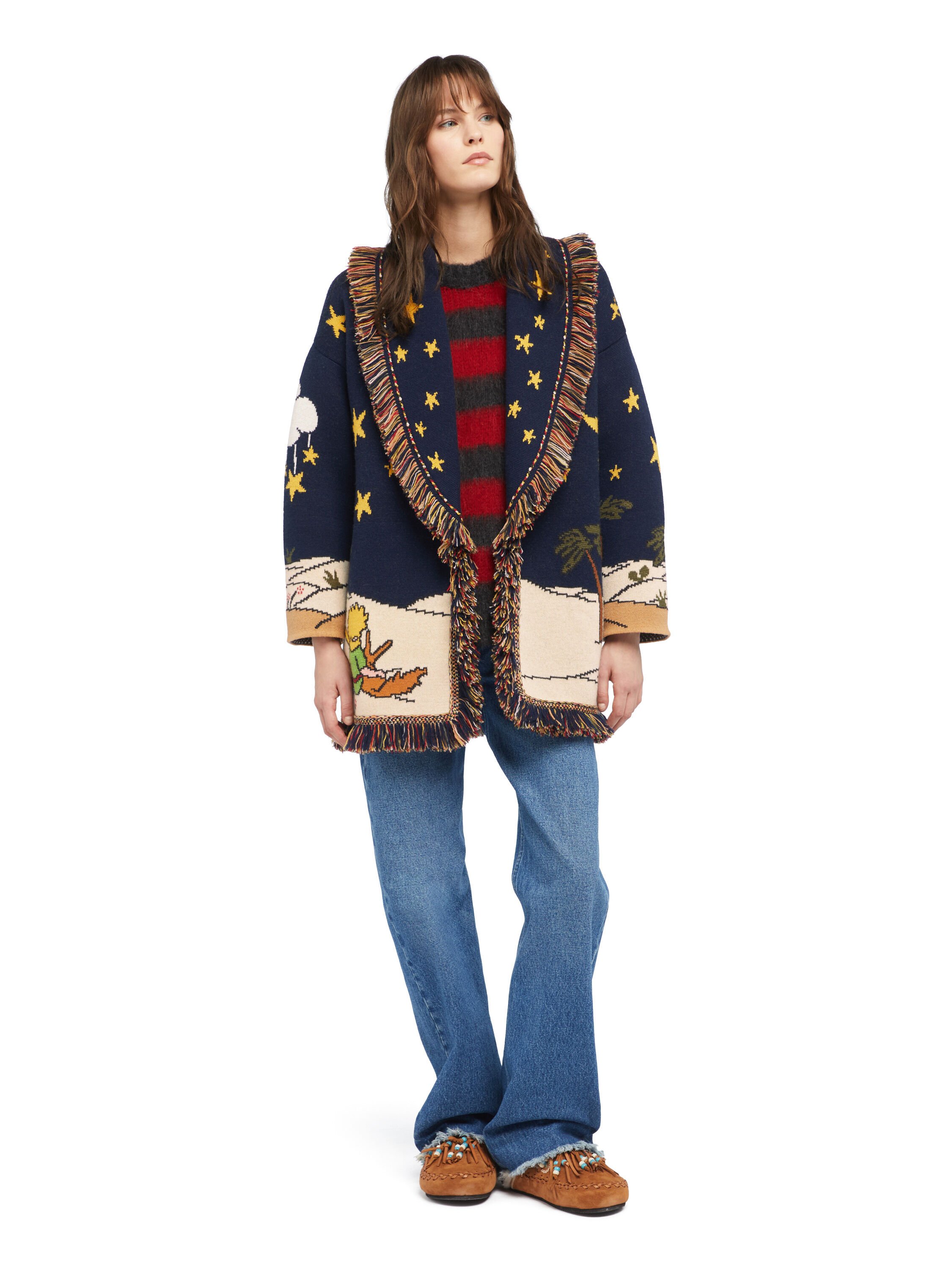 Alanui Collab The Little Prince Cardigan Midnight-Multicolor LWHB064E25KNI00J