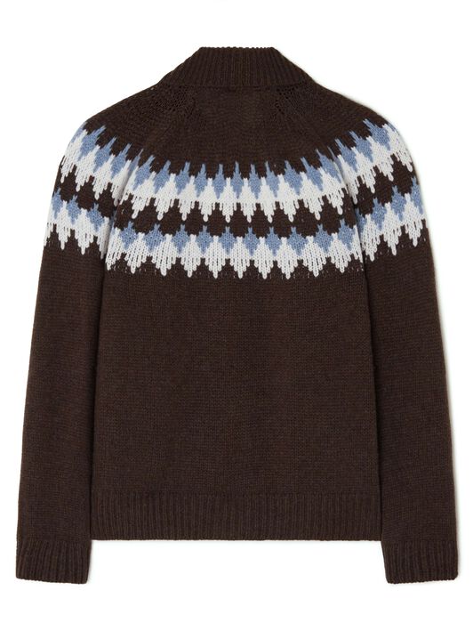 Alanui Sweet Winter Cardigan Caffee-Multicolor LMHQ005E24KNI001