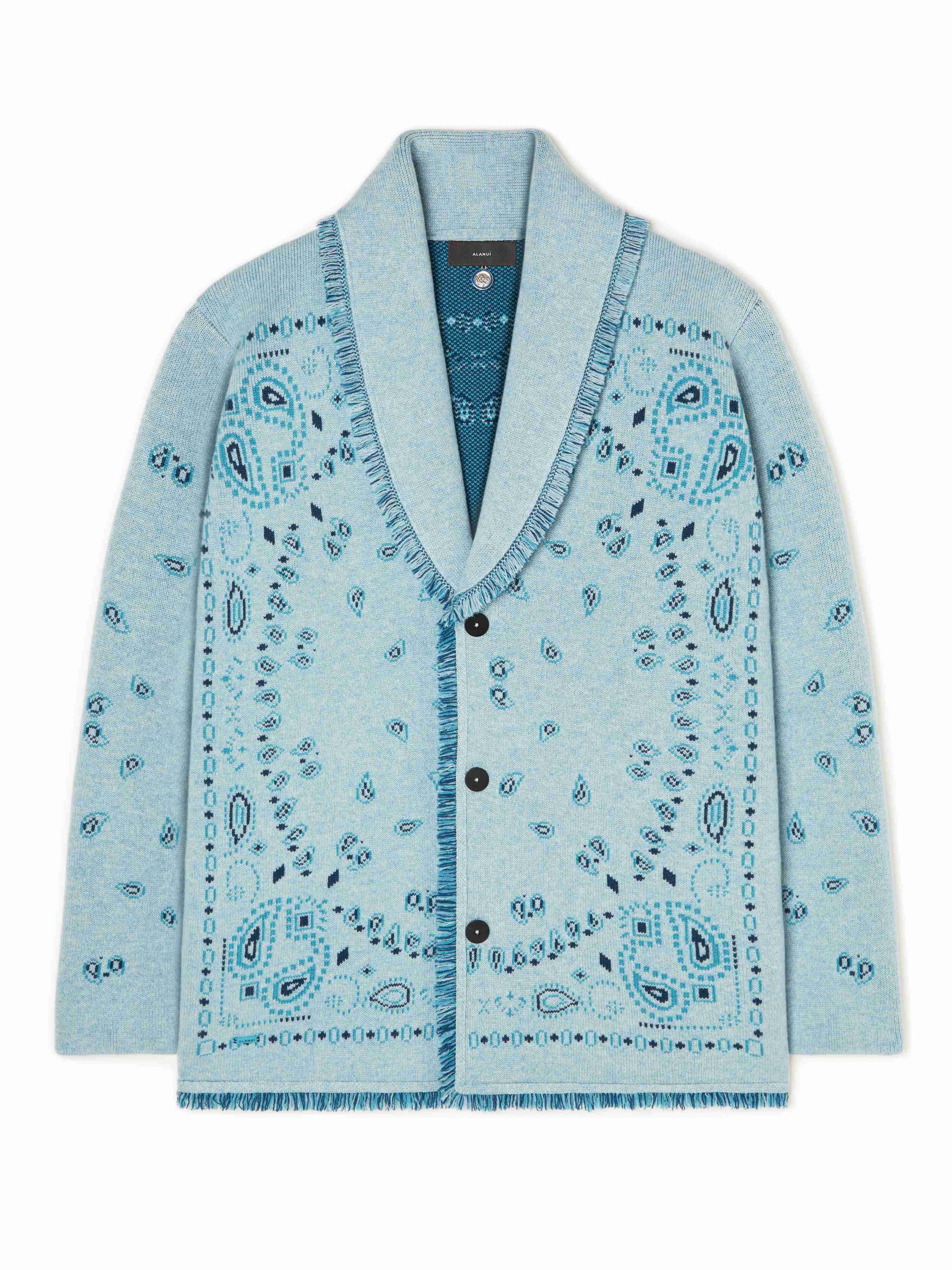 Alanui Bandana Jacquard Cardigan Dusk LMHB039R24KNI001