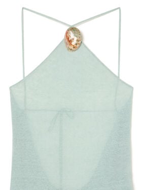 Alanui Mermaid Inside Halter Neck Dress Acquamarine