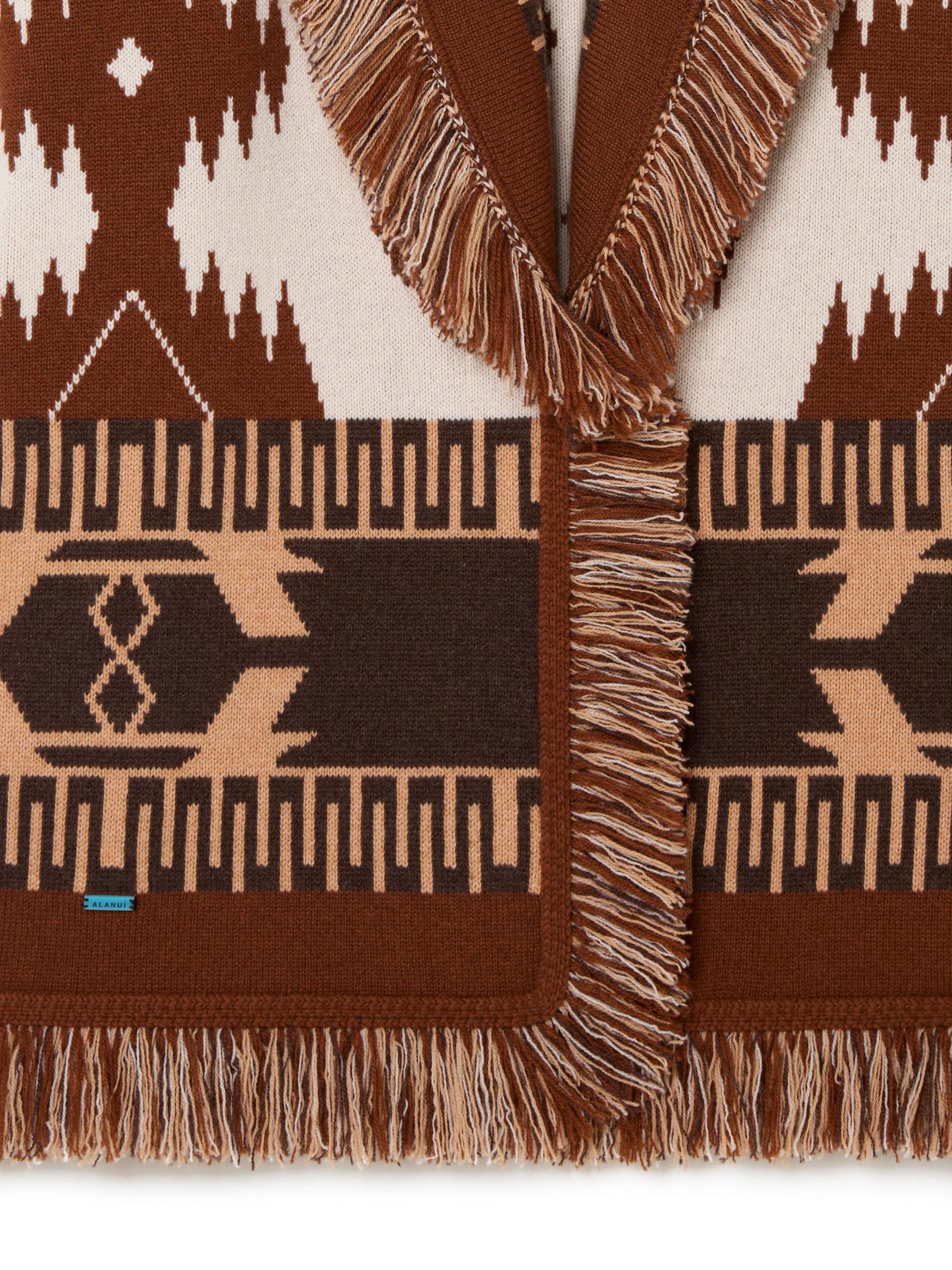 Alanui Icon Jacquard Cardigan Chalk-Pecan LWHB064R25KNI004