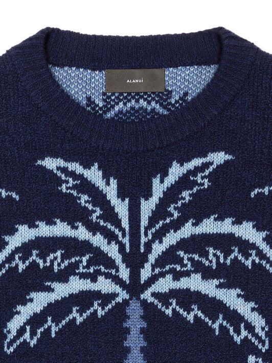 Alanui Glimpse Of Eden Sweater Midnight-Denim LMHE033E25KNI001