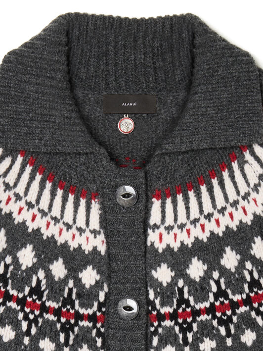 Alanui Sweet Winter Jacket Black Grey-Multicolor LWHQ01DE25KNI001