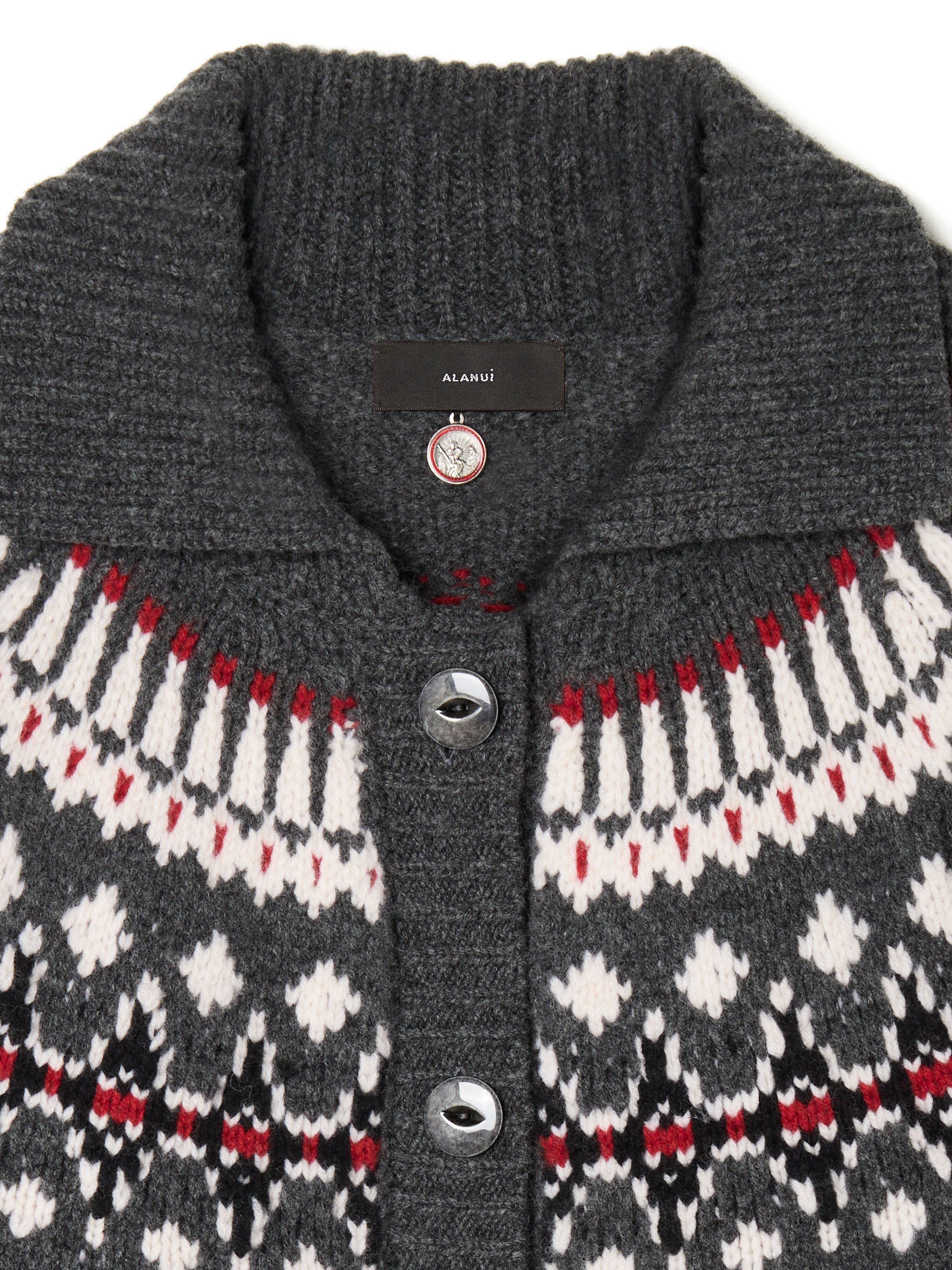 Alanui Sweet Winter Jacket Black Grey-Multicolor LWHQ01DE25KNI001