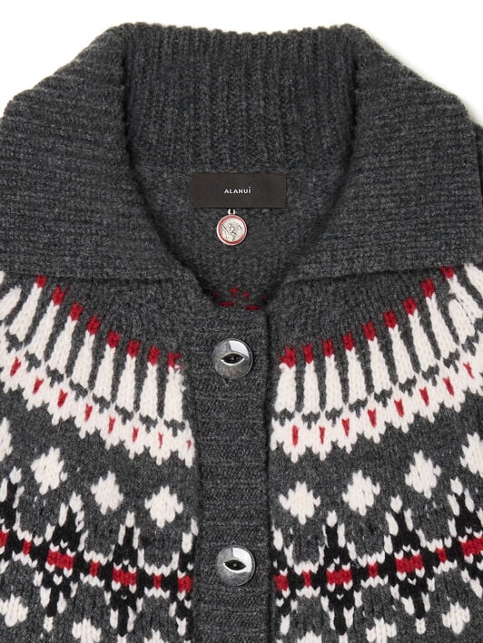 Alanui Sweet Winter Jacket Black Grey-Multicolor LWHQ01DE25KNI001 Alanui Sweet Winter Jacket Black Grey-Multicolor LWHQ01DE25KNI001
