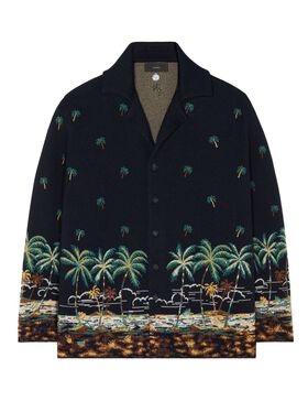Alanui The Tale Of A Hawaiian Shirt Midnight Blue-Multicolor LMHY004E24KNI001
