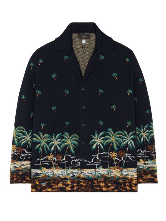 Alanui The Tale Of A Hawaiian Shirt Midnight Blue-Multicolor LMHY004E24KNI001