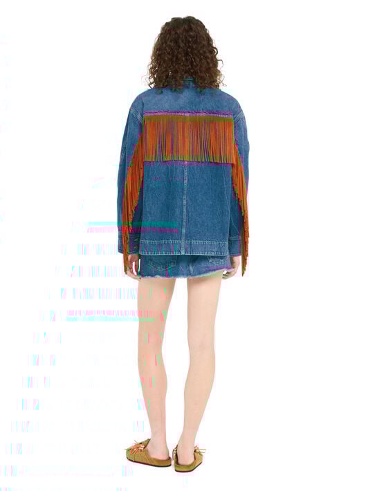 Alanui Golden Dusk Denim Overshirt Medium Wash Denim LWYD004R26DEN001