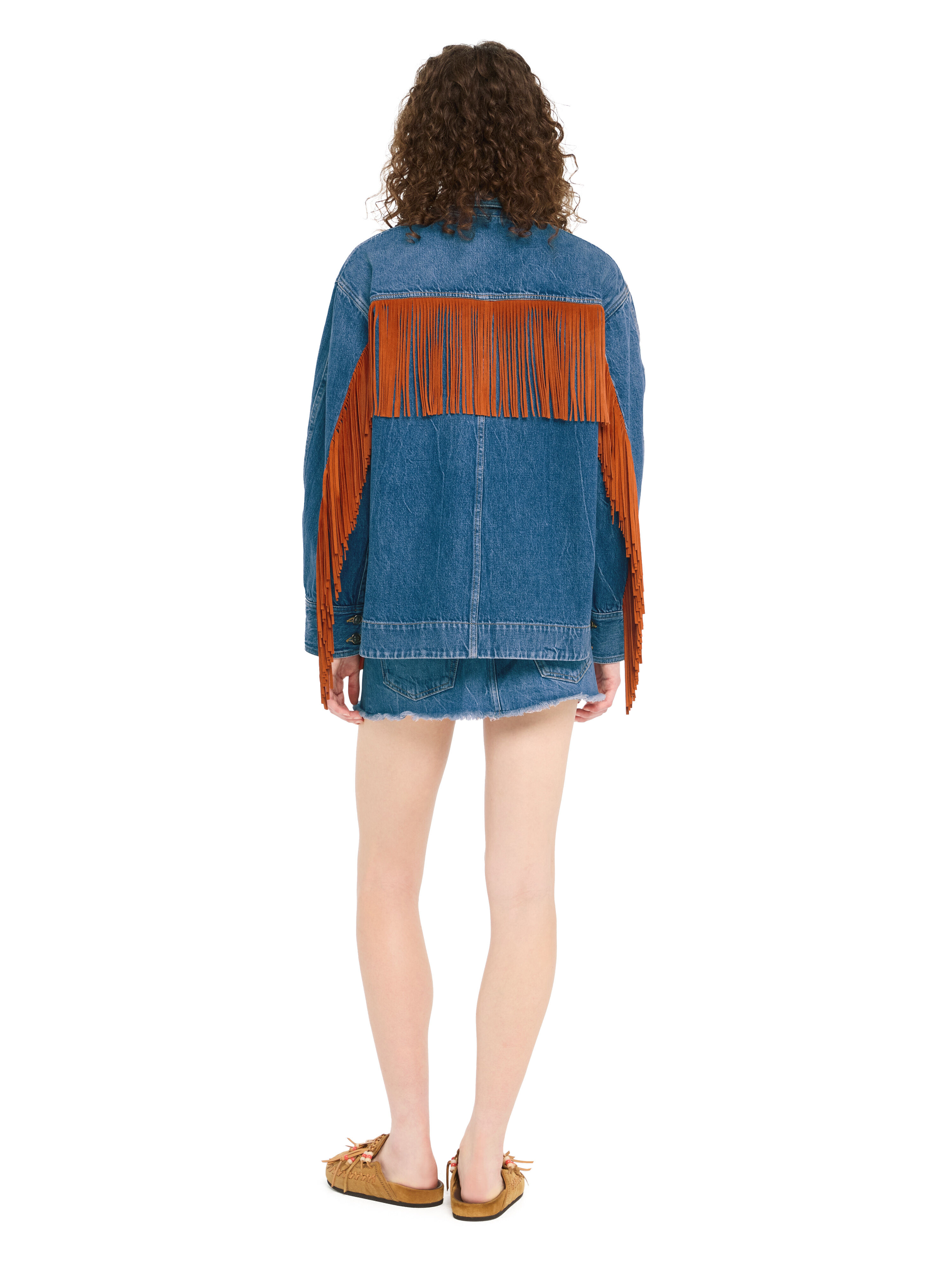 Alanui Golden Dusk Denim Overshirt Medium Wash Denim LWYD004R26DEN001