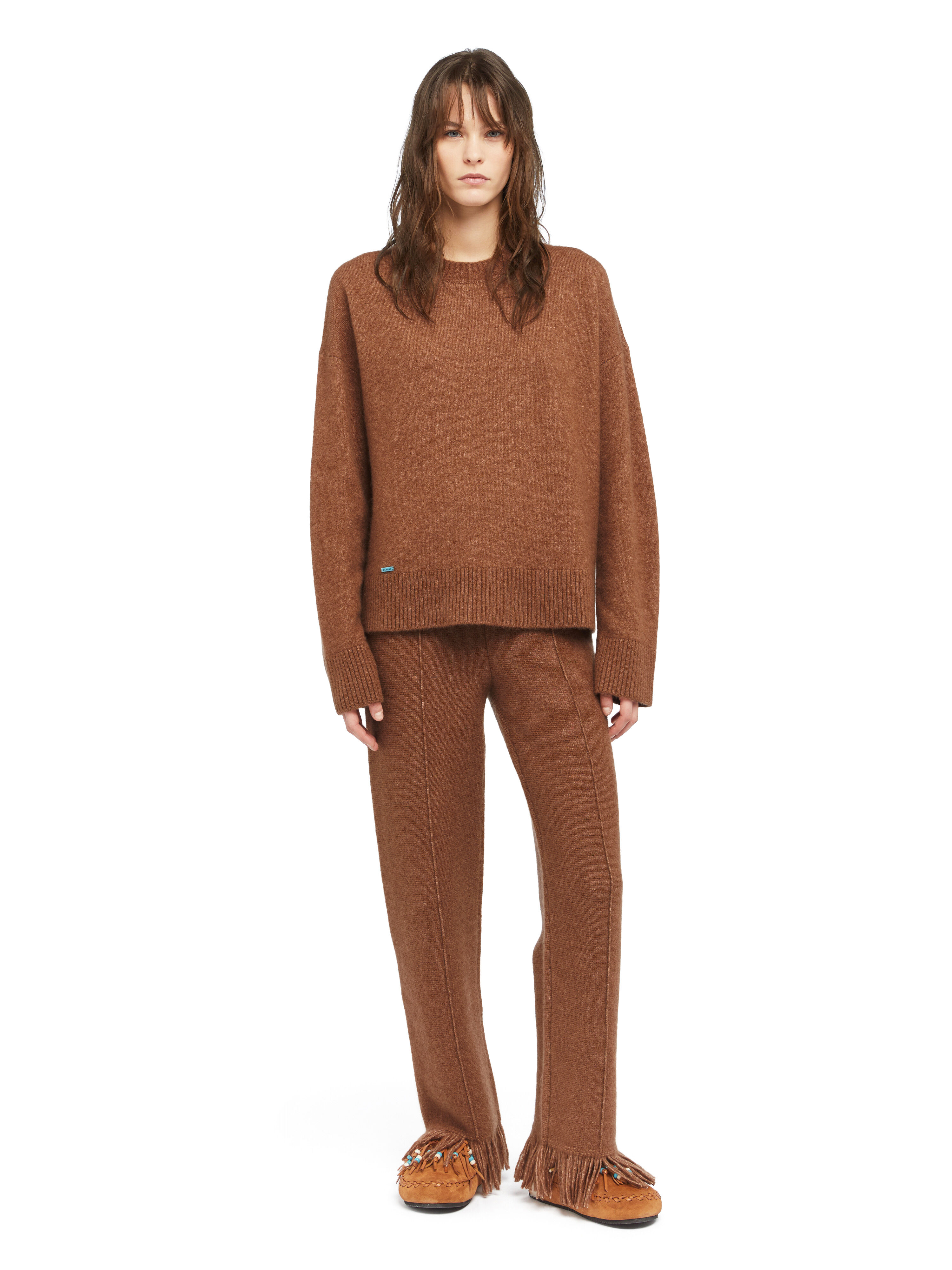 Alanui Alanui Finest Sweater Luli Brown LWHE067E25KNI001