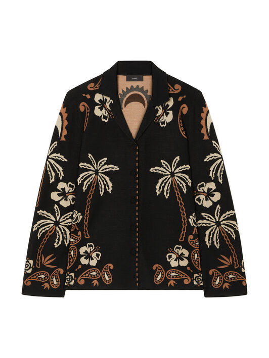 Alanui Glimpse Of Eden Shirt Black-Dakar LWHY001E25KNI002