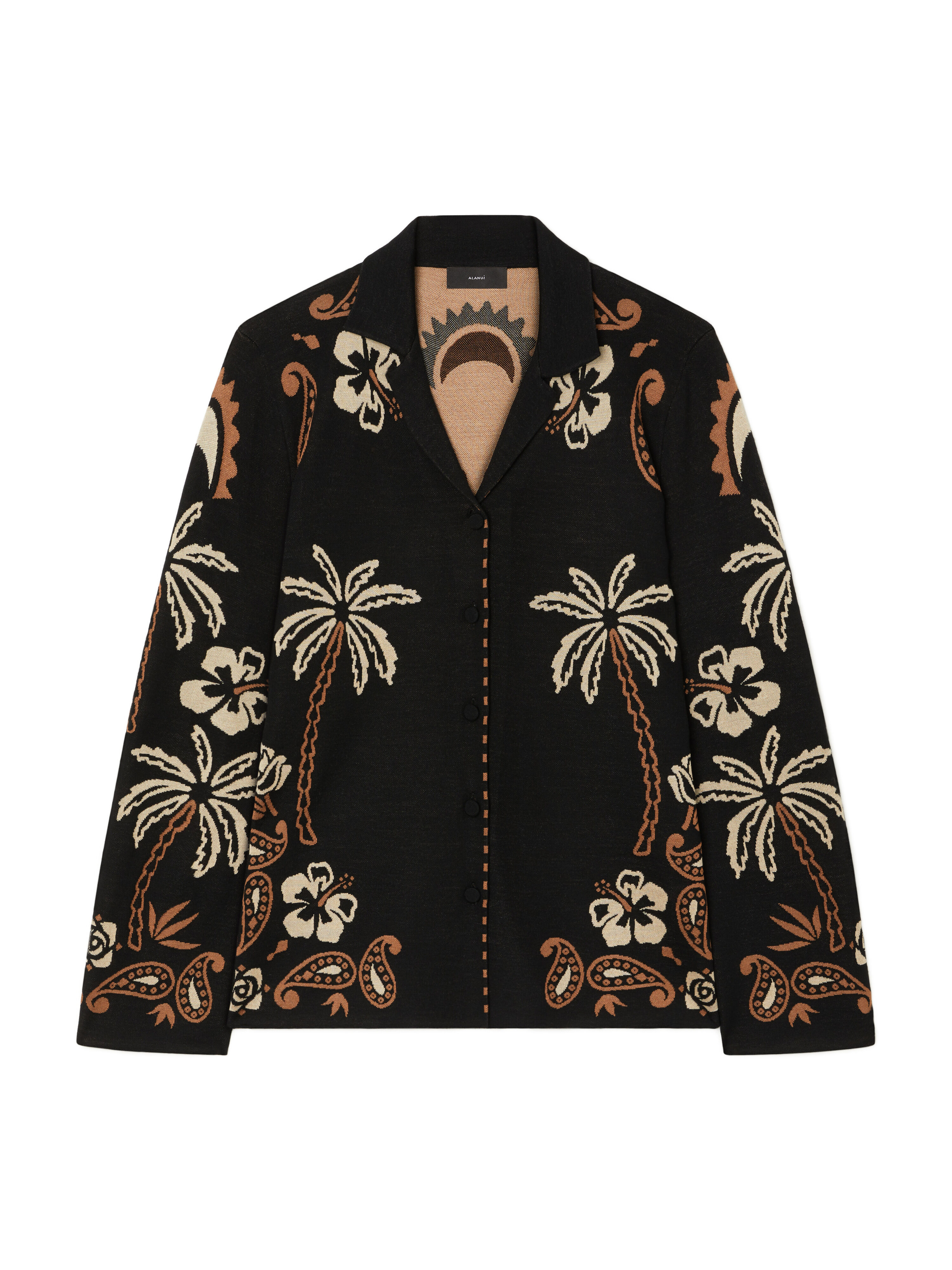 Alanui Glimpse Of Eden Shirt Black-Dakar LWHY001E25KNI002