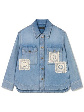 Alanui Island’S Diary Denim Overshirt Light Wash Denim LWYD004R26DEN002