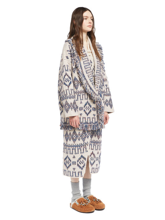 Alanui Grunge Beat Cardigan Chalk-Denim LWHB064E25KNI005 Alanui Grunge Beat Cardigan Chalk-Denim LWHB064E25KNI005