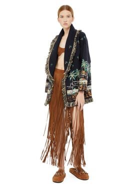 Alanui The Tale Of A Hawaiian Cardigan Midnight Blue-Multicolor LWHB064E24KNI00B