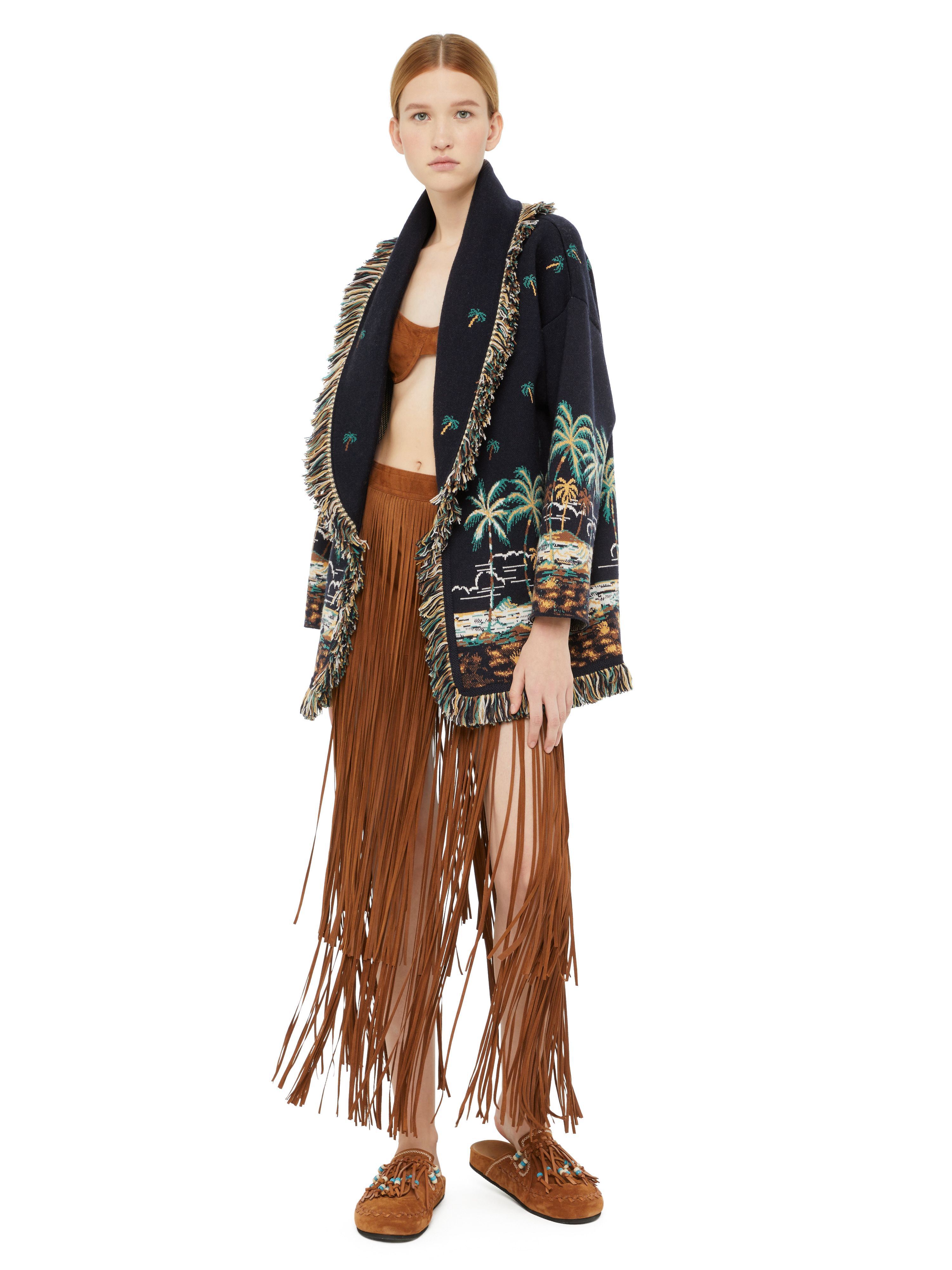 Alanui The Tale Of A Hawaiian Cardigan Midnight Blue-Multicolor LWHB064E24KNI00B