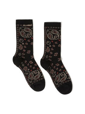 Alanui Bandana Socks Black-Furnace LWRA007R25KNI001