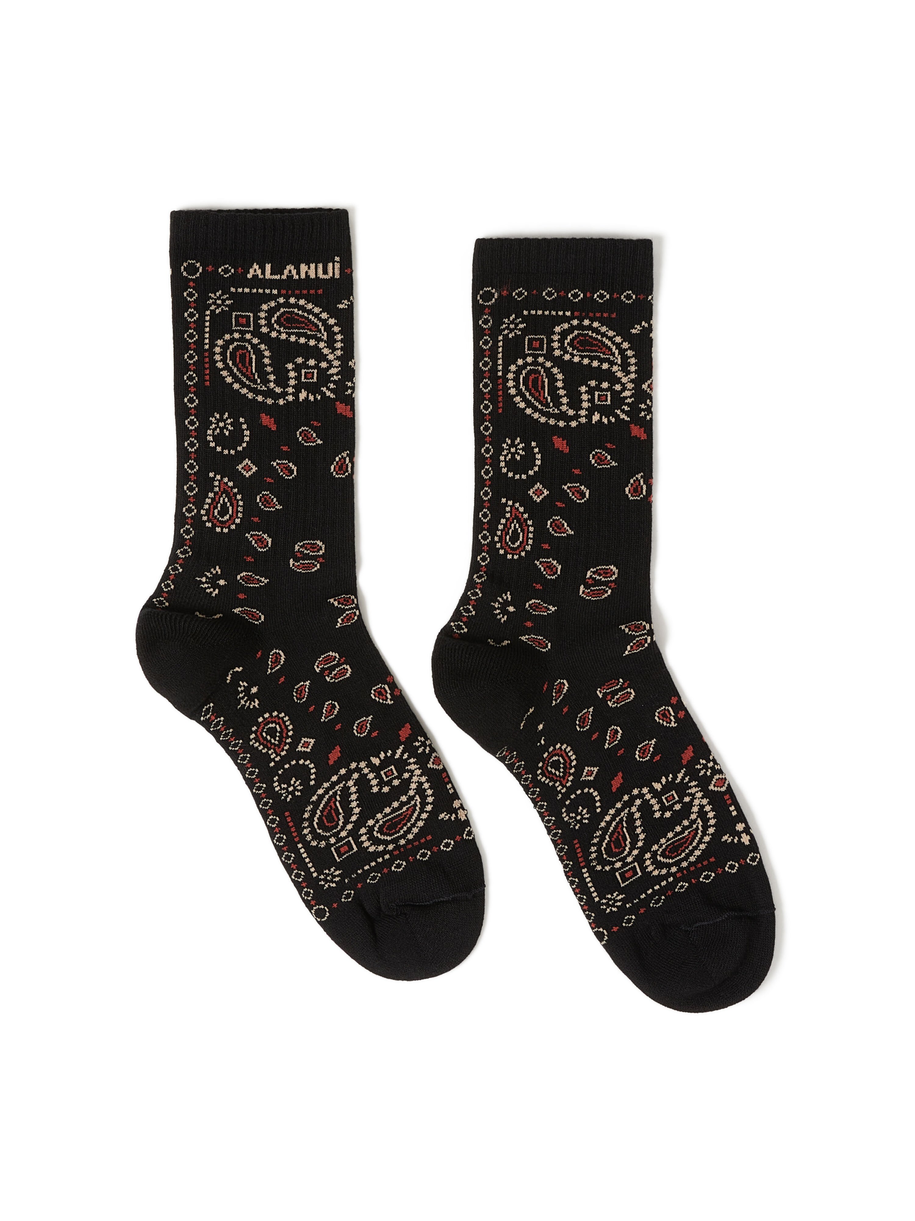 Alanui Bandana Socks Black-Furnace LWRA007R25KNI001