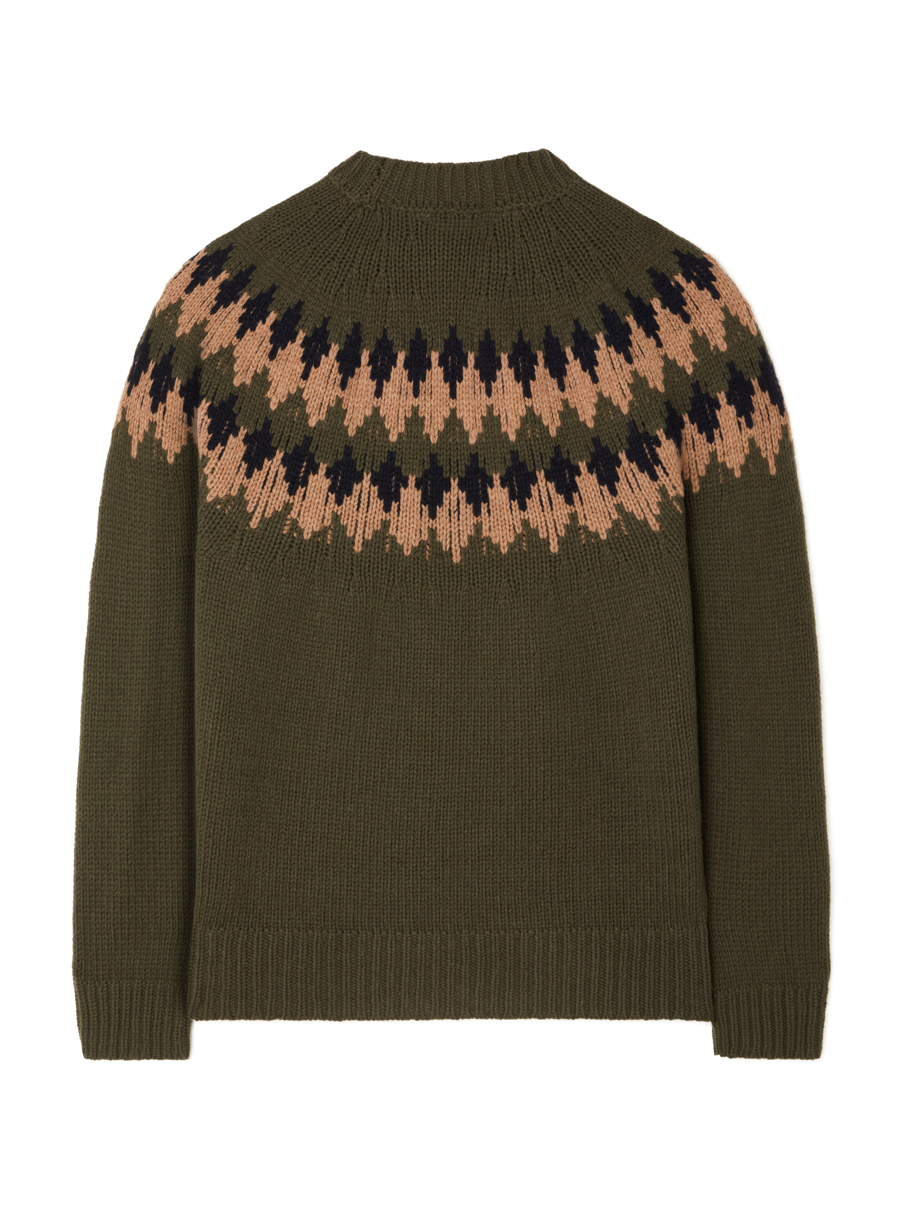 Alanui Sweet Winter Sweater Olive-Camel LMHE016E25KNI001