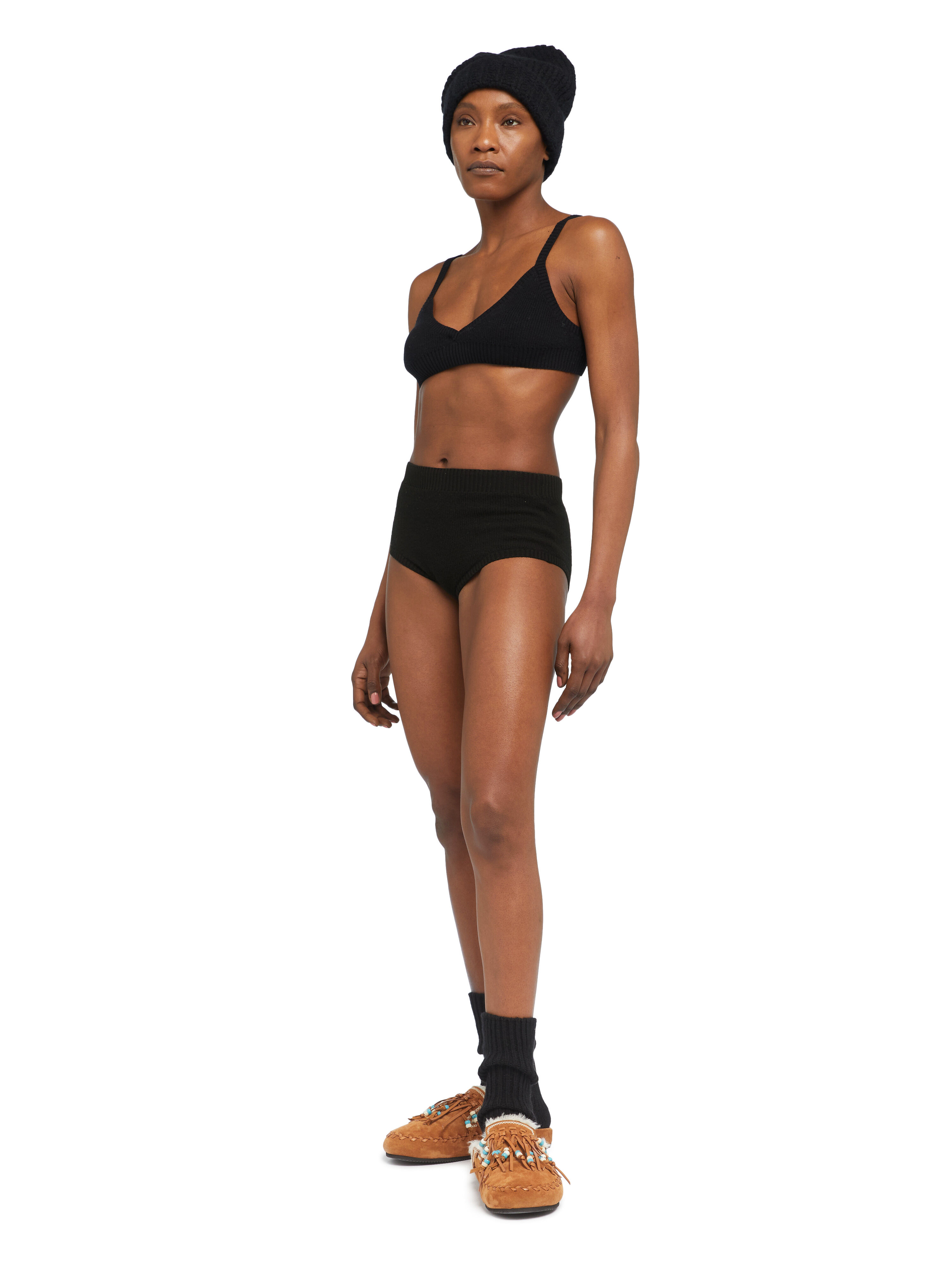 Alanui Cashmere Culotte Black LWHM020E25KNI001