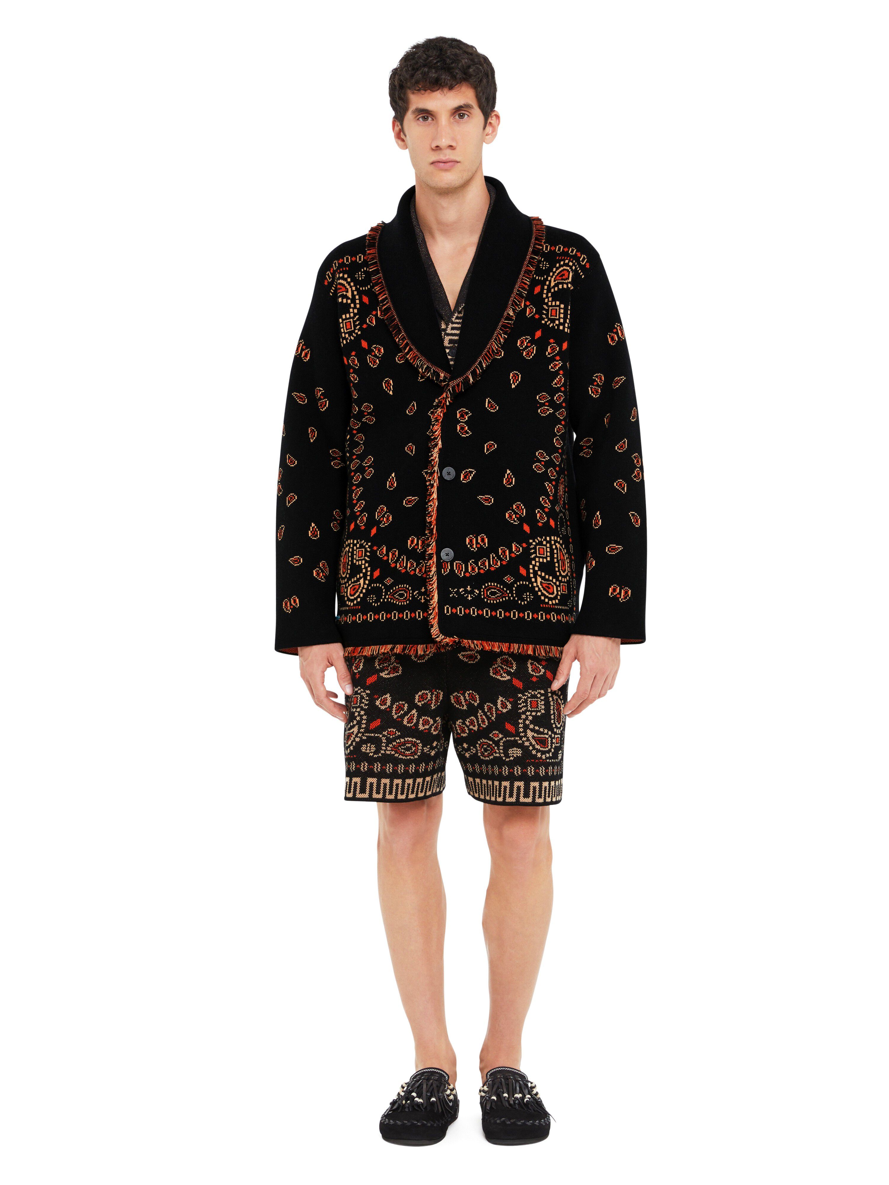 Alanui Bandana Jacquard Cardigan Black-Furnace LMHB039R25KNI001
