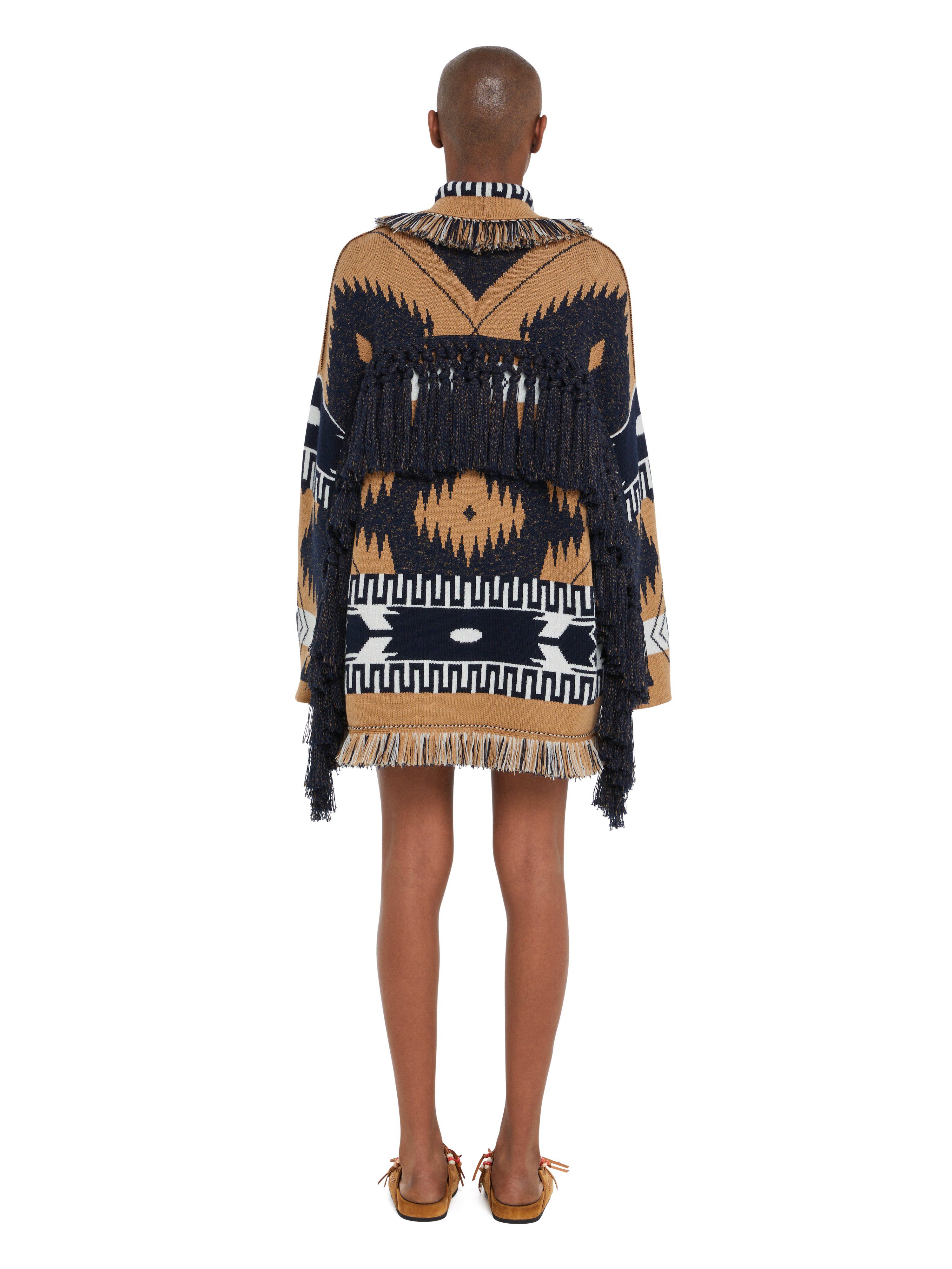 Alanui African Vibes Cardigan Deep Blue-Sand LWHB064R25KNI007