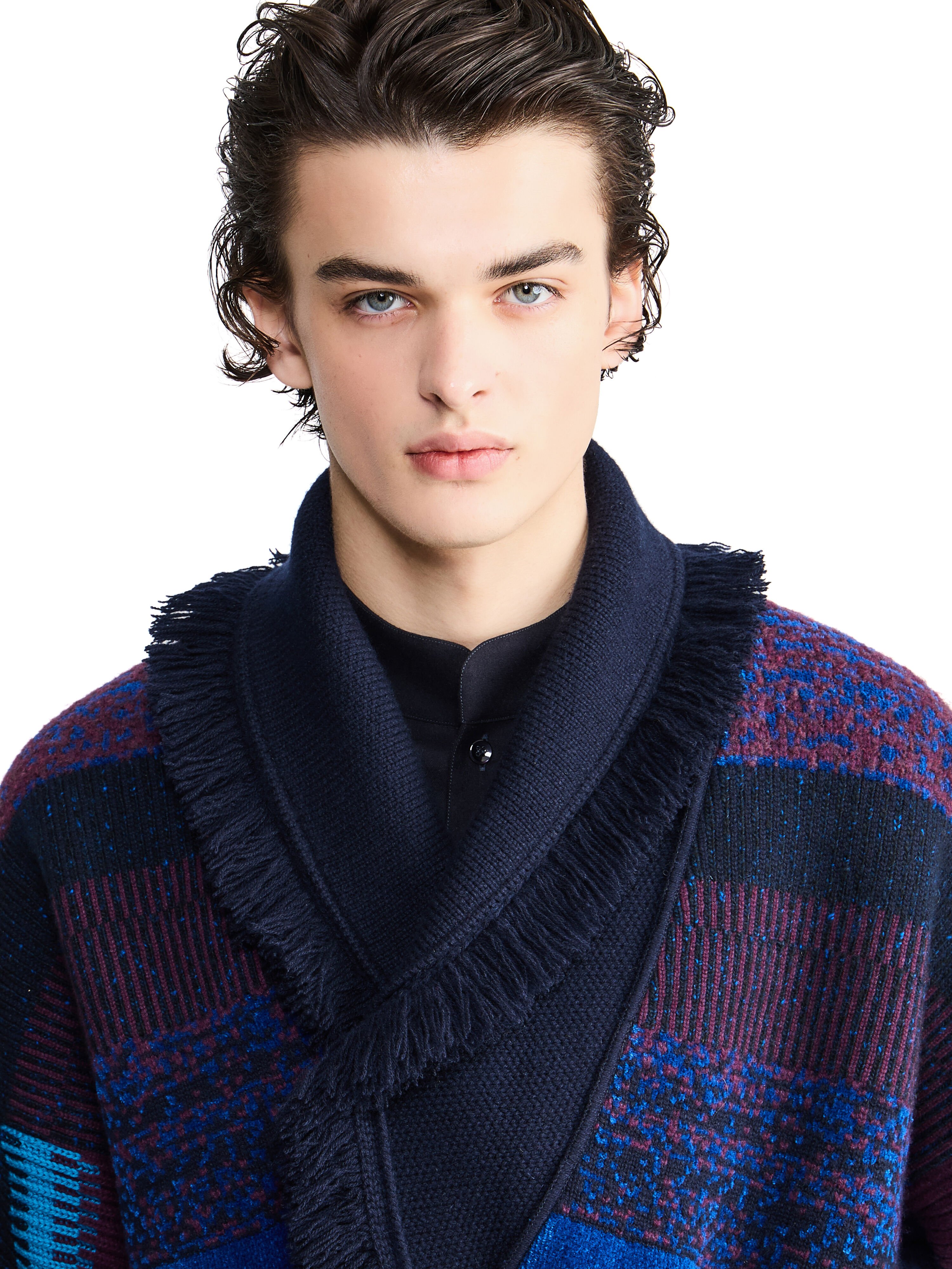 Alanui Giorgio Armani for Alanui Cardigan Blue-Purple Alanui Giorgio Armani for Alanui Cardigan Blue-Purple