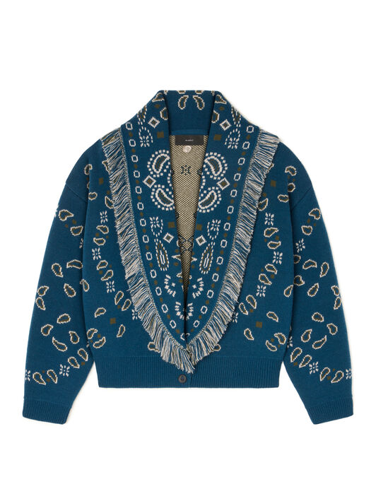 Alanui Bandana Jacquard Cardi-Bomber Arbour-Multicolor LWHB026E25KNI001