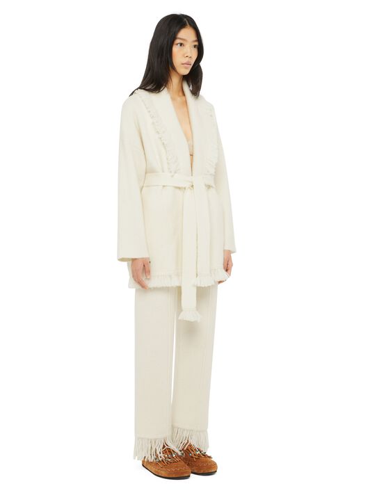 Alanui Alanui Finest Cardigan White LWHB064E24KNI00G