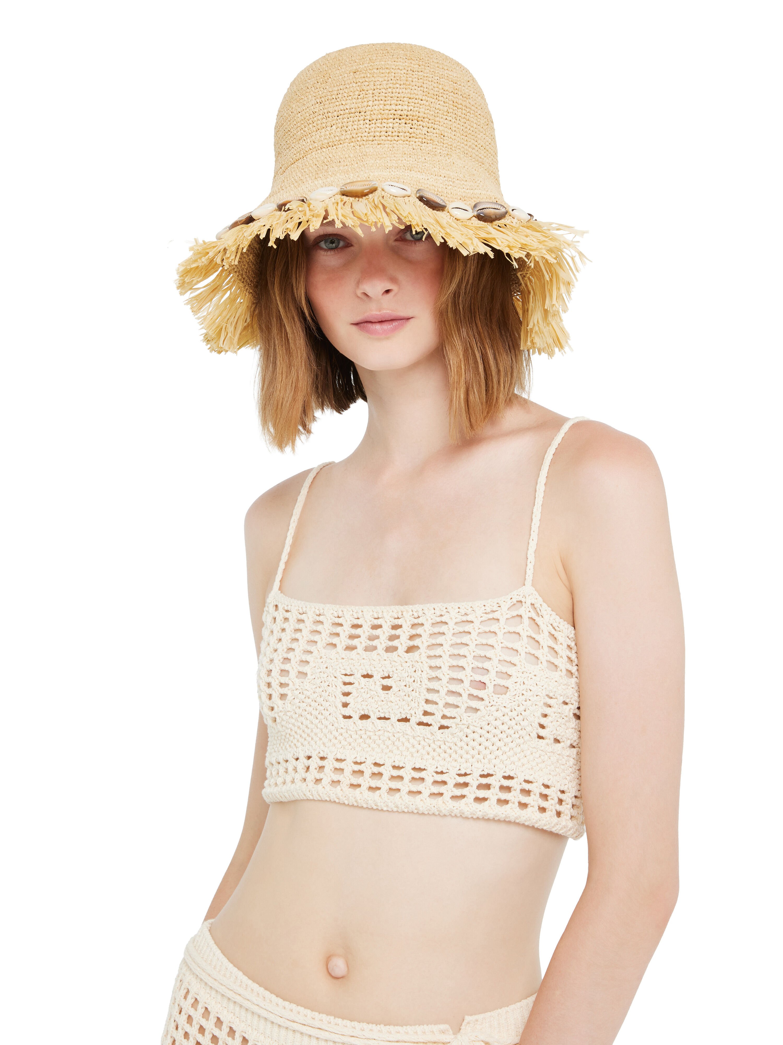 Alanui Chasing The Shadows Raffia Hat Natural LWLA041R26MAT001 Alanui Chasing The Shadows Raffia Hat Natural LWLA041R26MAT001