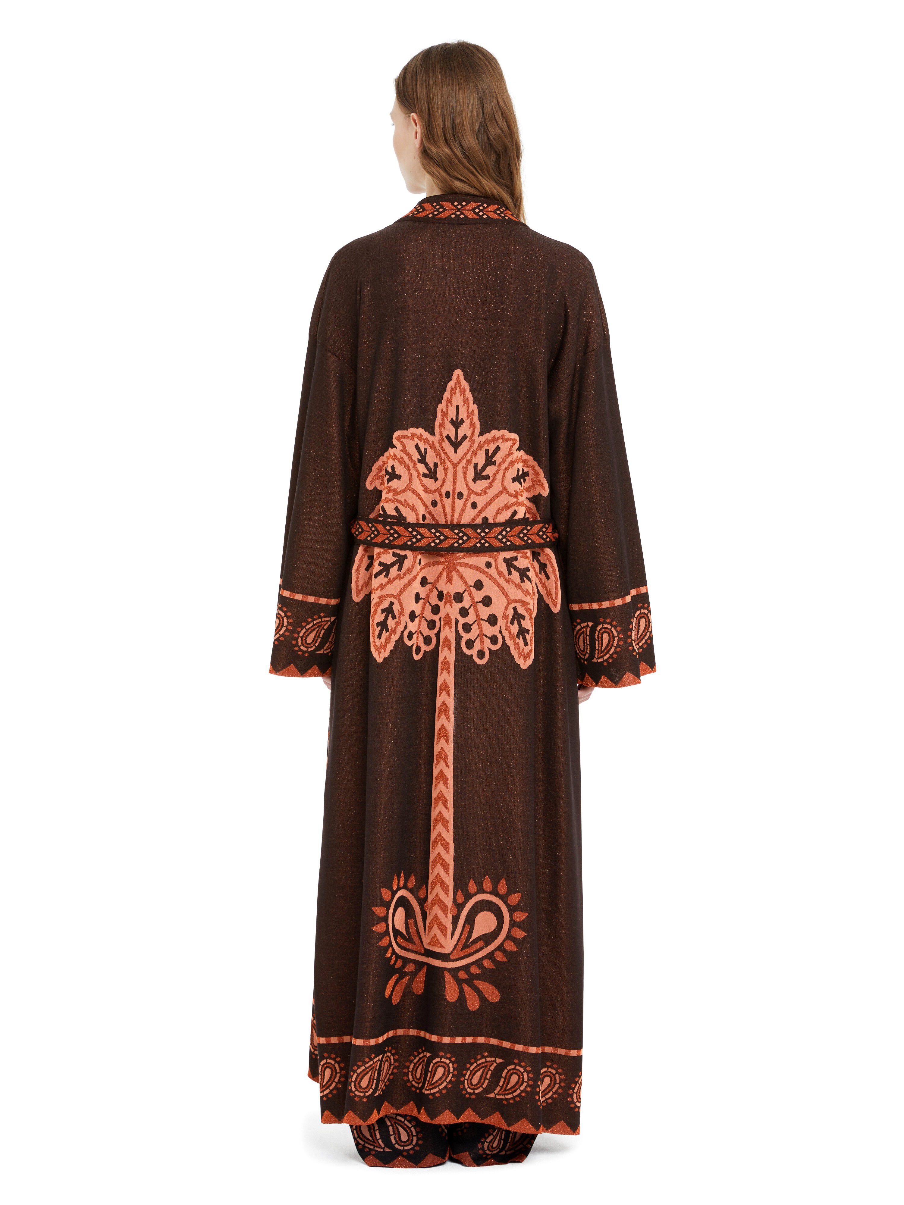 Alanui Wild Wonder Foulard Kimono Black-Terracotta LWHC001R25KNI001