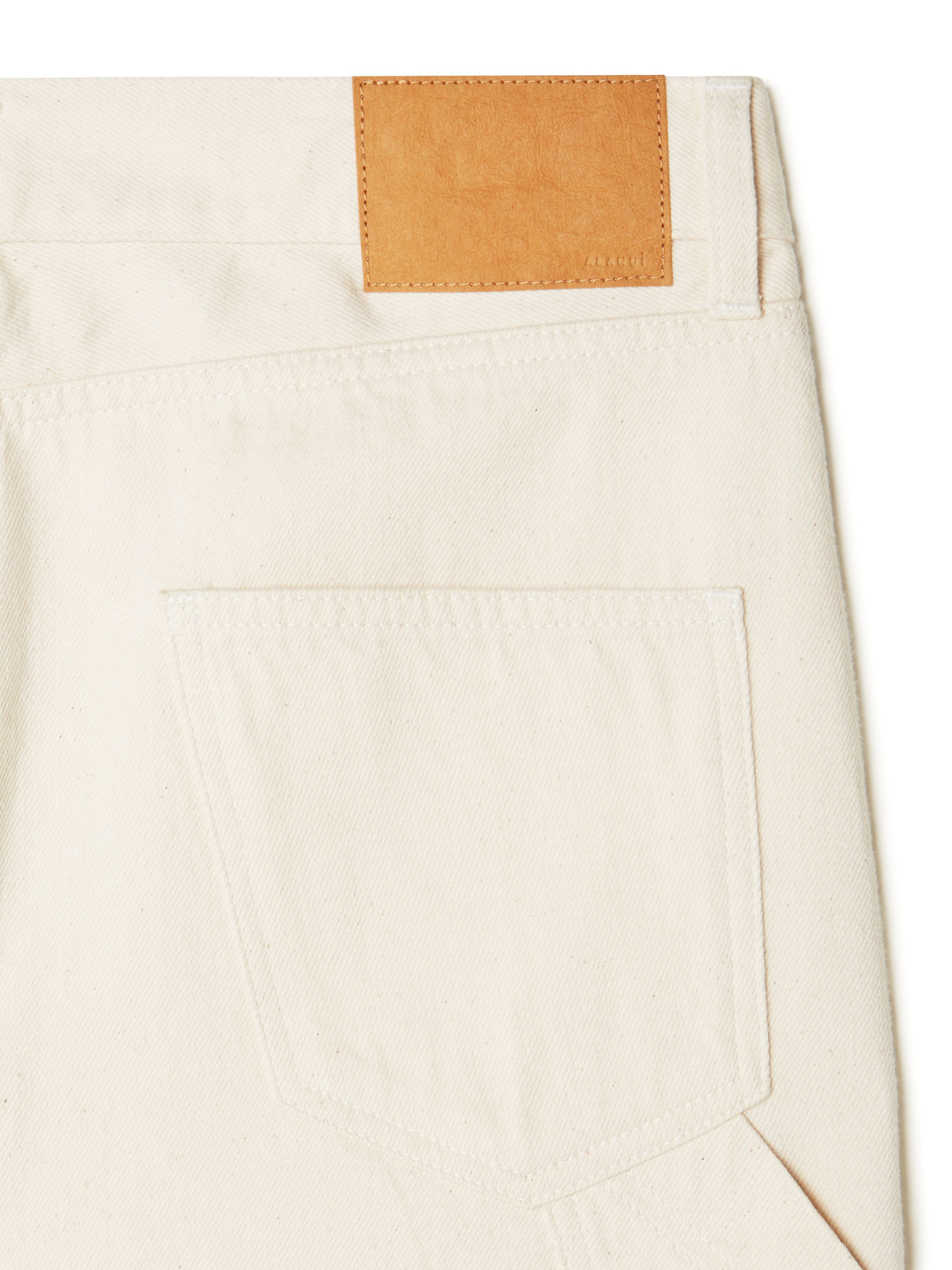 Alanui Raw Cargo Denim Pants White Raw Denim LMYB001R25DEN001