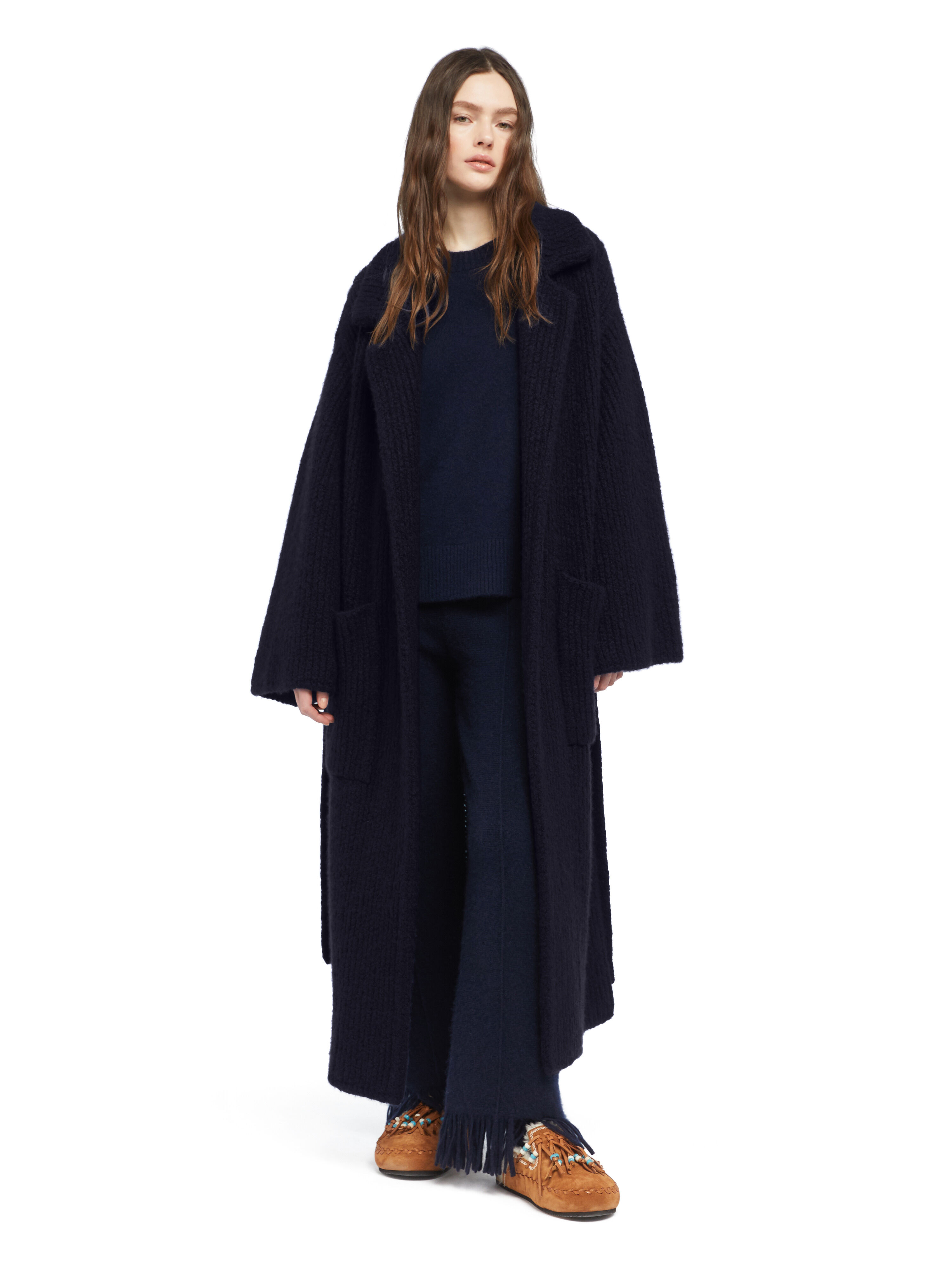 Alanui Alanui Finest Coat Midnight Blue LWHQ013E25KNI001