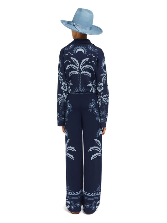 Alanui Glimpse Of Eden Pants Midnight-Denim LWHG016E25KNI002