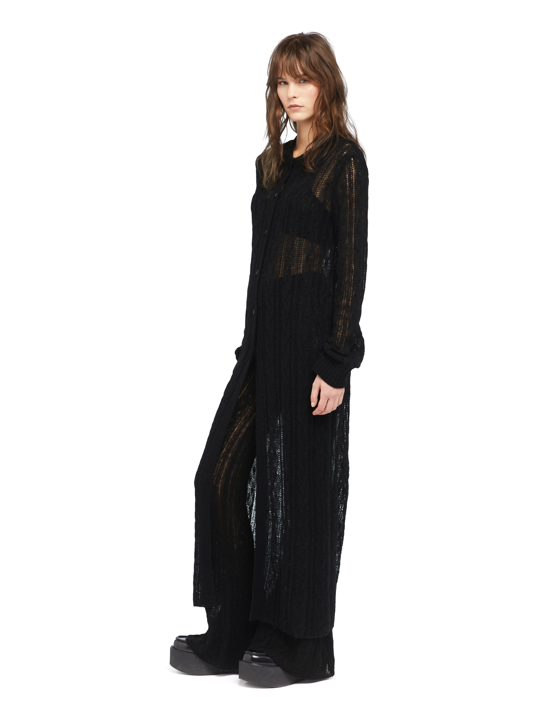 Alanui Desert Drift Cardigan Black LWHB085E25KNI001