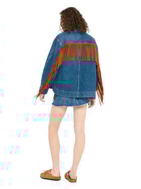 Alanui Golden Dusk Denim Overshirt Medium Wash Denim LWYD004R26DEN001