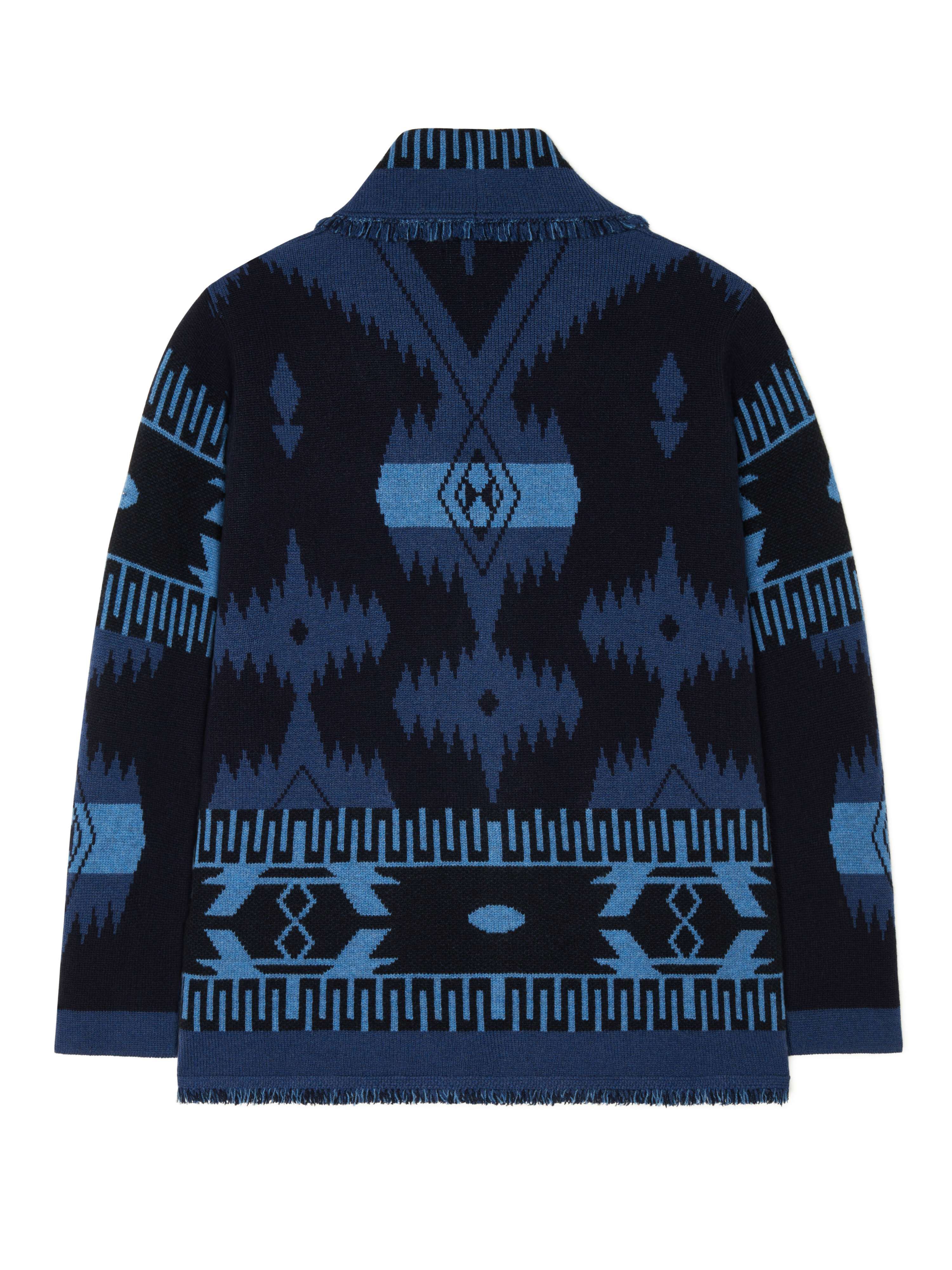 Alanui Icon Jacquard Cardigan Midnight Blue-Evening Blue LMHB038E24KNI001