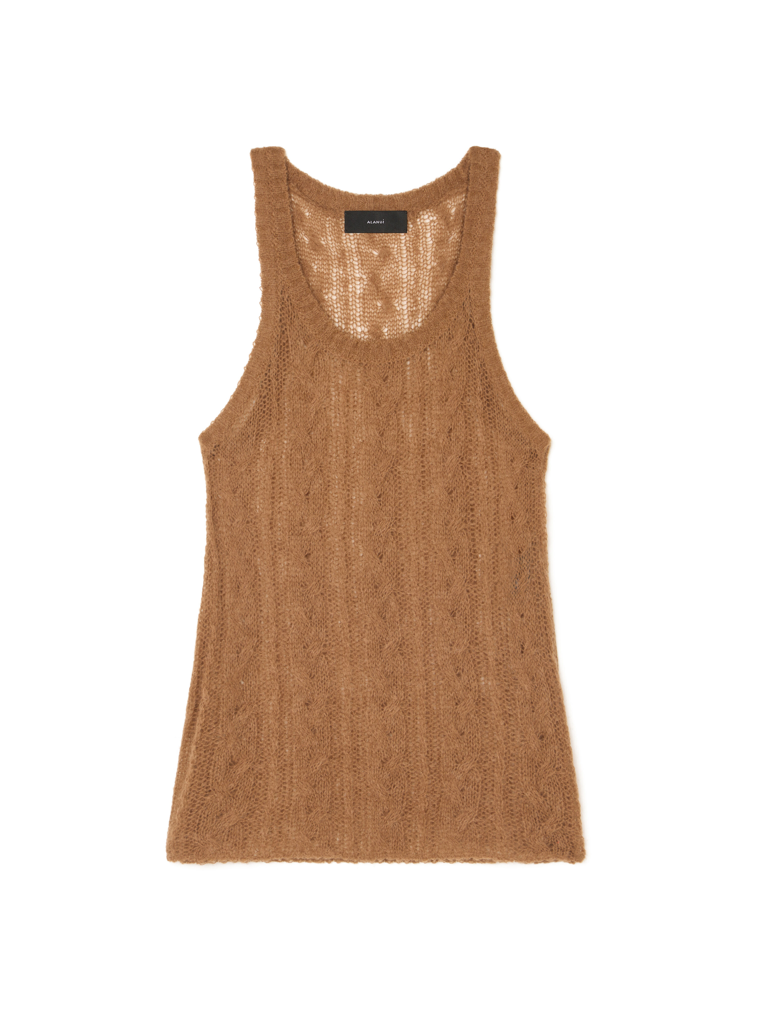 Alanui Desert Drift Tank Top Camel LWHT005E25KNI001