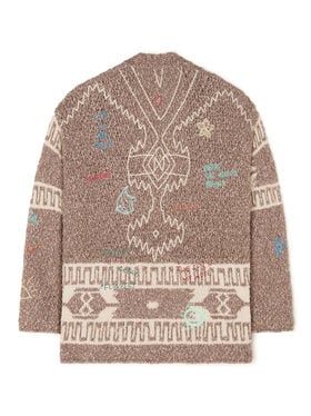 Alanui Written By The Ocean Cardigan Cocoa Delight-Multicolor