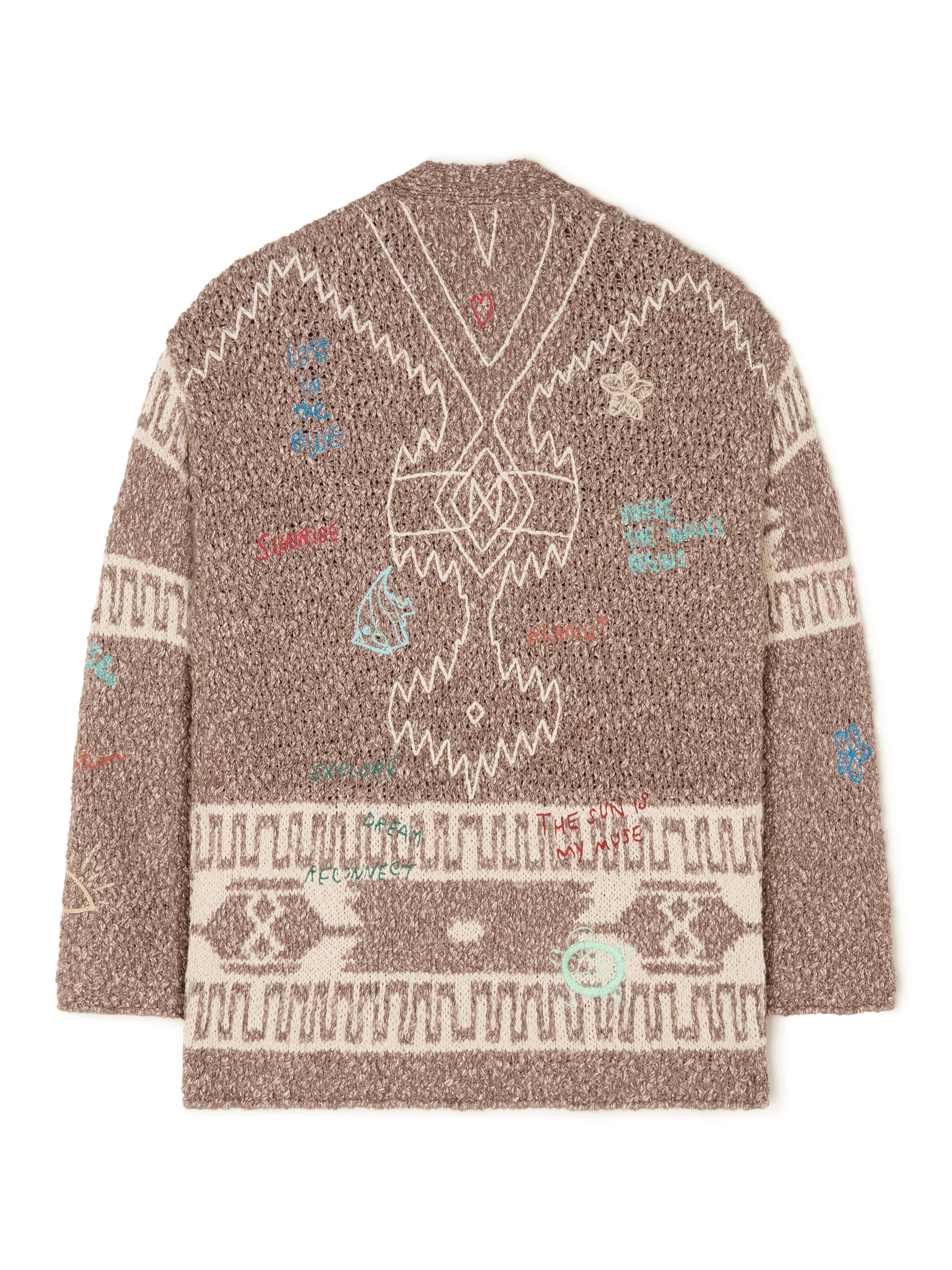 Alanui Written By The Ocean Cardigan Cocoa Delight-Multicolor LMHB027R26KNI004 Alanui Written By The Ocean Cardigan Cocoa Delight-Multicolor LMHB027R26KNI004