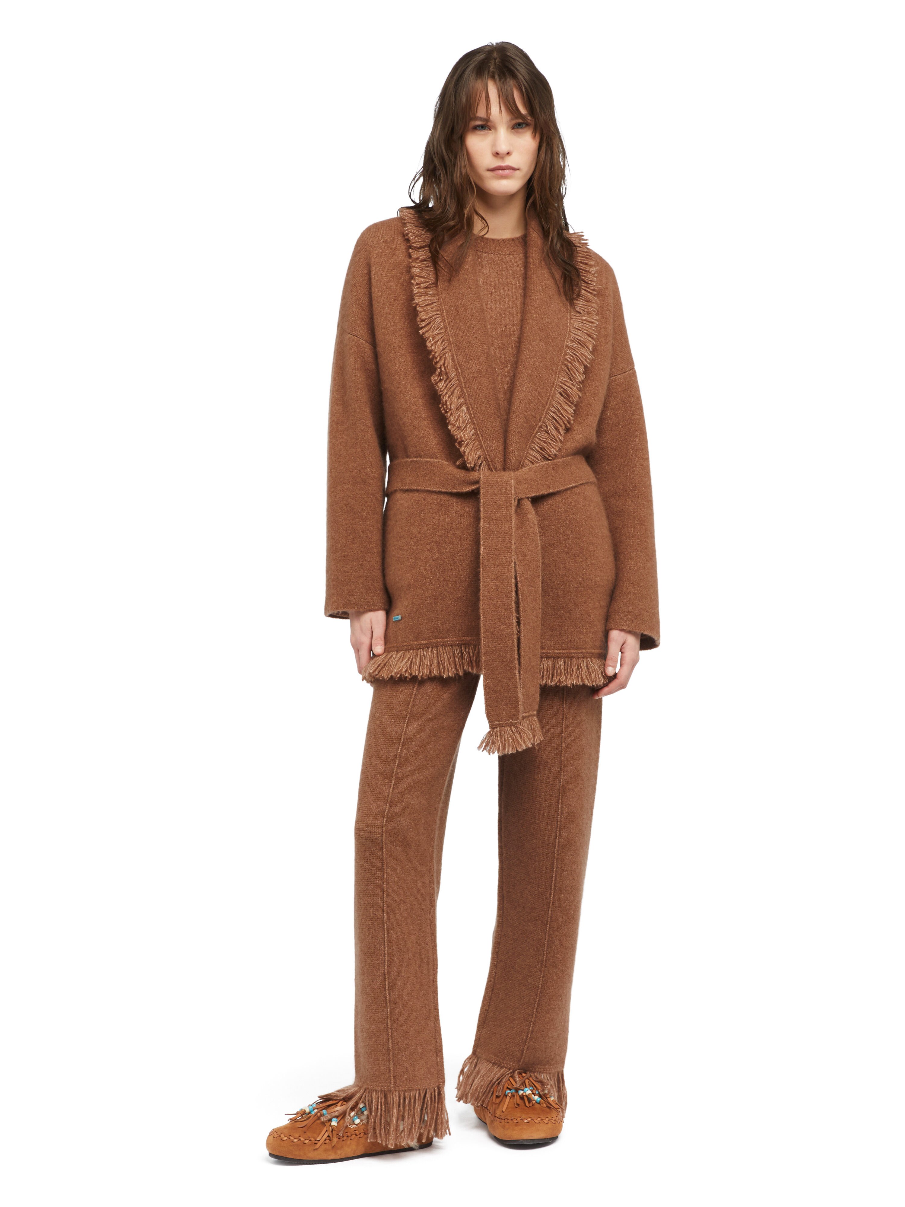 Alanui Alanui Finest Cardigan Luli Brown LWHB064E25KNI00E