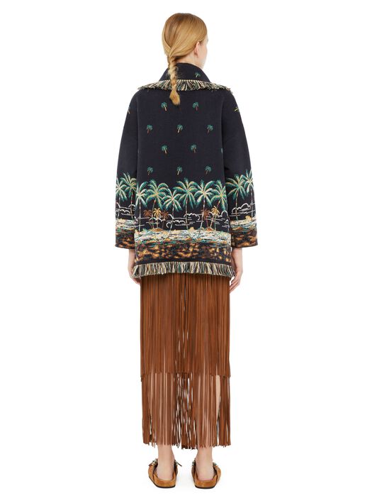 Alanui The Tale Of A Hawaiian Cardigan Midnight Blue-Multicolor LWHB064E24KNI00B
