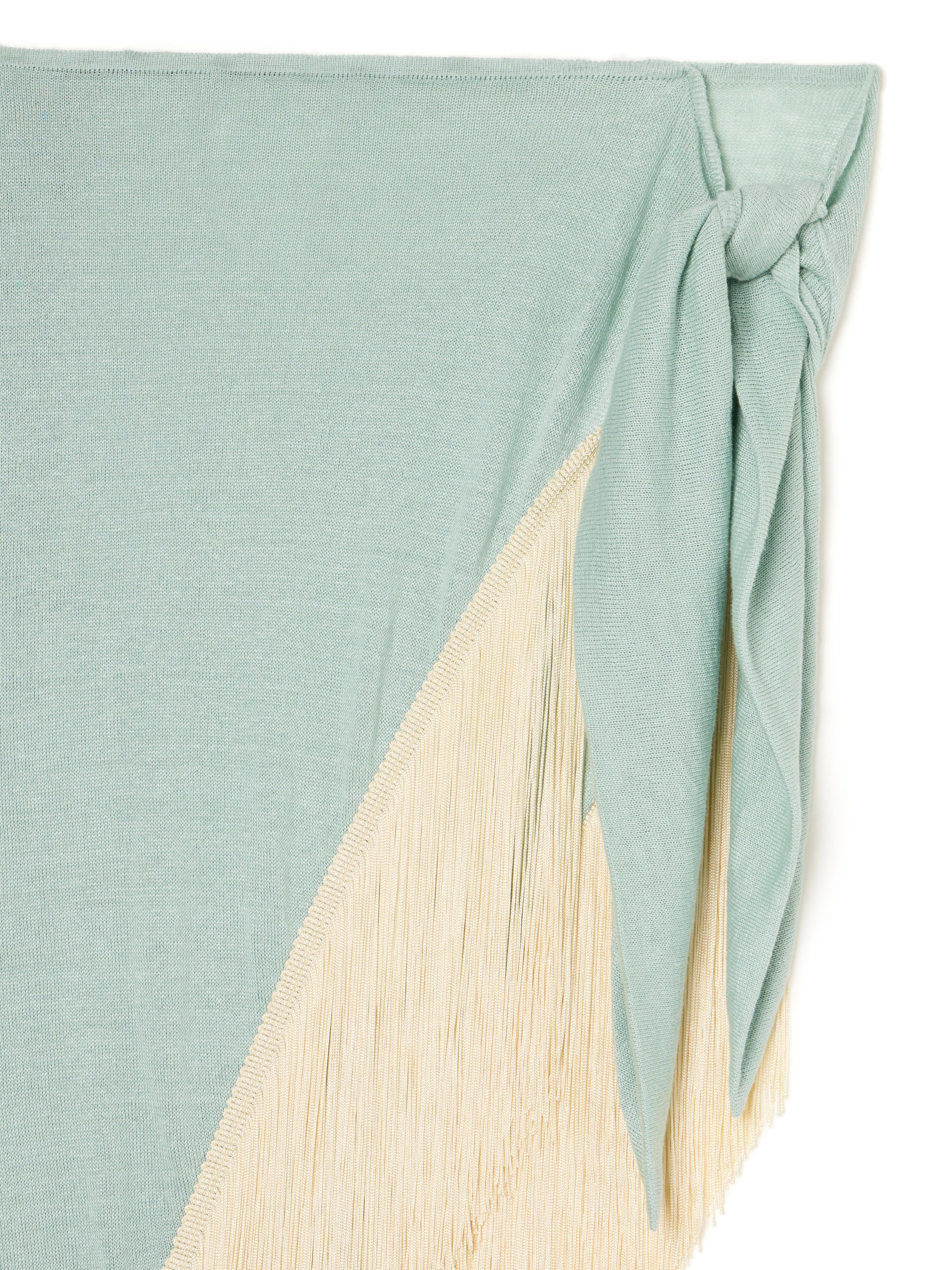 Alanui Mermaid Inside Pareo Skirt Acquamarine LWHL033R26KNI001 Alanui Mermaid Inside Pareo Skirt Acquamarine LWHL033R26KNI001