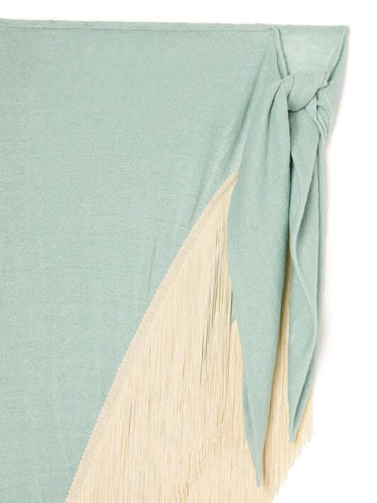 Alanui Mermaid Inside Pareo Skirt Acquamarine LWHL033R26KNI001 Alanui Mermaid Inside Pareo Skirt Acquamarine LWHL033R26KNI001